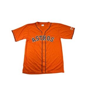 Houston Astros Baseball Jersey Orange Coca-Cola Sleeve Logo Mens XL New